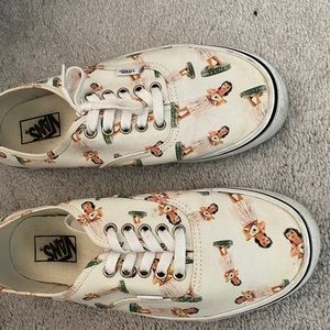 White Hula Girl Vans